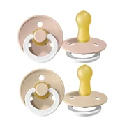 Smoczki uspokajające - BIBS 2 - Pack Blush Night & Vanilia Night m Smoczek Uspokajający Kauczuk Hevea - miniaturka - grafika 1