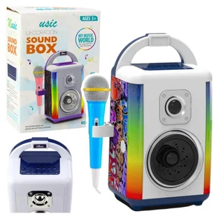 Leantoys Zestaw muzyczny Sound Box nagrywanie led - Instrumenty muzyczne dla dzieci - miniaturka - grafika 1