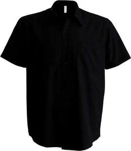 Koszula męska Kariban Ace krótki rękaw K551 Czarny Czarny 3XL - Koszule męskie - miniaturka - grafika 1