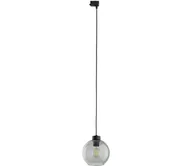 Lampy sufitowe - Żyrandol na lince do 3-fazowego systemu szynowego CUBUS 1xE27/15W/230V czarny/dym czarny - miniaturka - grafika 1