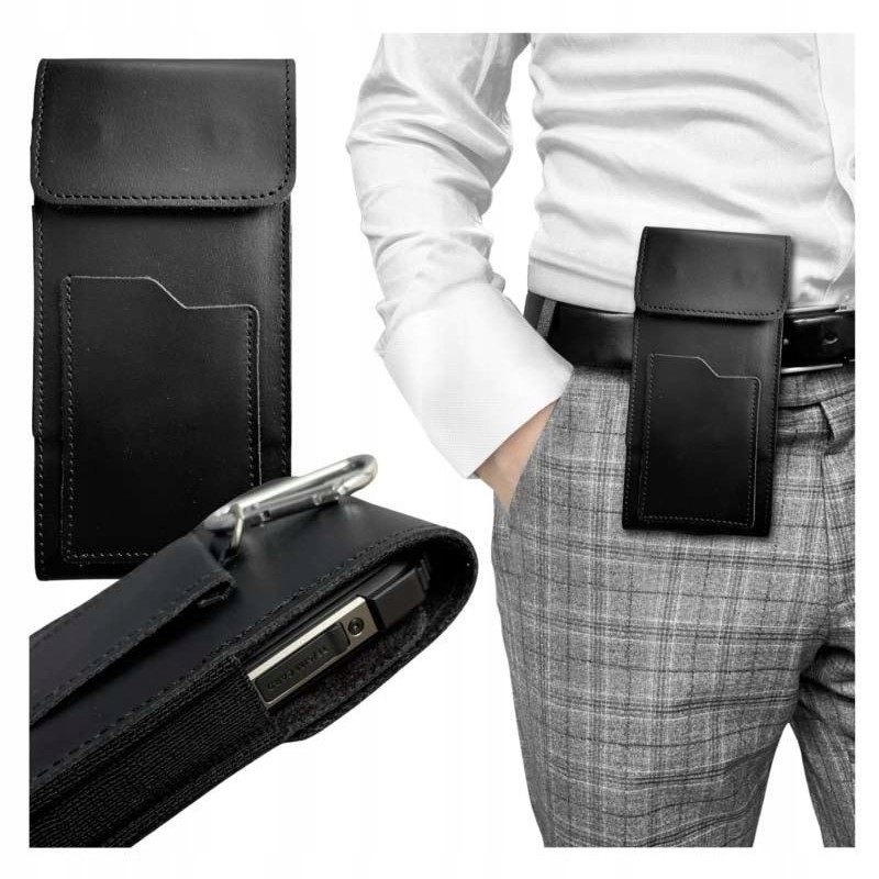 Etui na telefon do Paska Wsuwka Skórzana XXL 180x85 Case Pokrowiec Obudowa