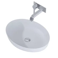 Umywalki - Elita Umywalka Rika 52x40 nablatowa ceramiczna Stone Matt 145002 ELITA145002 - miniaturka - grafika 1