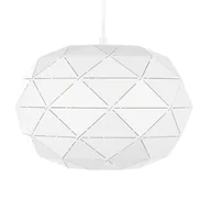 Lampy sufitowe - Beliani Lampa wisząca biała REWA - miniaturka - grafika 1