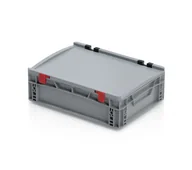 Pojemniki przemysłowe - Plastikowa skrzynka z wiekiem 400x300x135 mm - miniaturka - grafika 1