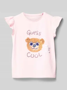 T-shirt z cekinowym obszyciem - Koszulki dla dziewczynek - miniaturka - grafika 1
