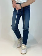 Spodnie męskie - Jeansy klasyczne - niebieski XXS (W28) - miniaturka - grafika 1