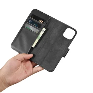 iCarer Wallet Case 2in1 etui iPhone 14 Plus skórzany pokrowiec z klapką Anti-RFID czarny (WMI14220727-BK) - Etui i futerały do telefonów - miniaturka - grafika 14