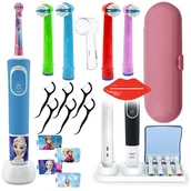Szczoteczki do zębów - Szczoteczka Oral-b Vitality 100 frozen + kids color x4 + osłonka + etui róż + podstawka z klapką - miniaturka - grafika 1