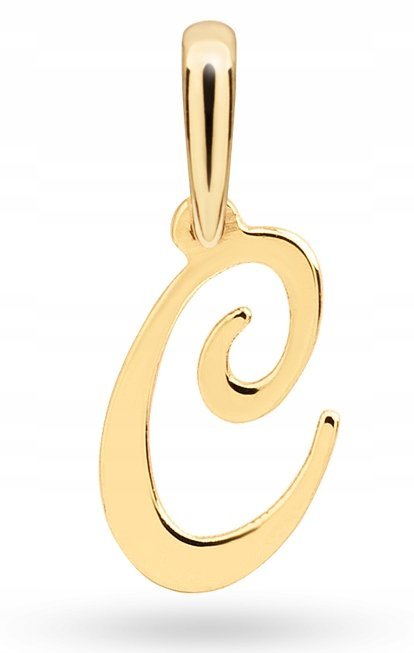 ZŁOTA MODNA ZAWIESZKA LITERKA C 585