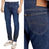 Spodnie męskie - Lee RIDER SLIM Deep Water DOPASOWANE ZWĘŻANE GRANATOWY DżINS W33 L32 - miniaturka - grafika 1