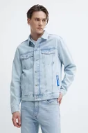 Kurtki męskie - Karl Lagerfeld Jeans kurtka jeansowa męska kolor niebieski przejściowa - miniaturka - grafika 1