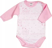 Body dla niemowląt - Body długi rękaw 100% Bawełna MISIE RÓŻ r 62 KLEKLE - miniaturka - grafika 1