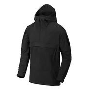 Odzież trekkingowa damska - Kurtka turystyczna męska Anorak Helikon-Tex Softshell MISTRAL® Czarna - miniaturka - grafika 1