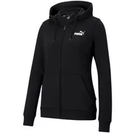 Bluzy sportowe damskie - Bluza damska Puma ESS Small Logo Full-Zip Hoodie - miniaturka - grafika 1