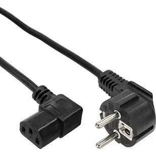 InLine Kabel zasilający C13 kątowy czarny 0.5m 16752B - Kable komputerowe i do monitorów - miniaturka - grafika 1
