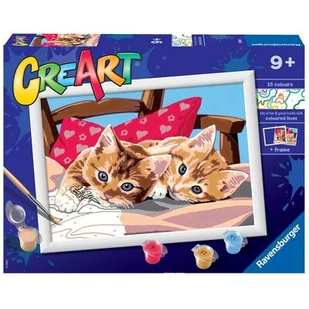 Ravensburger Malowanka CreArt Dwa słodkie kotki 28938 28938 - Zabawki kreatywne - miniaturka - grafika 1