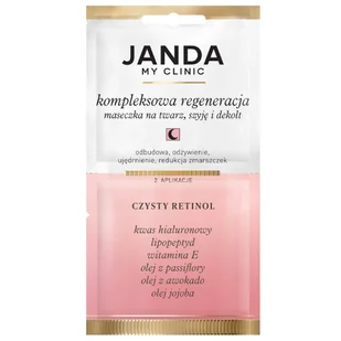 Janda My Clinic Nici Kolagenowe, maseczka na twarz, szyję i dekolt, Czysty Retinol, 8 ml - Maseczki do twarzy - miniaturka - grafika 1