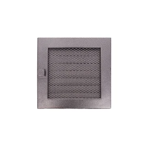 NORDFLAM Kratka kominkowa 17 x 17 cm z żaluzją Stare srebro - Akcesoria kominkowe - miniaturka - grafika 1