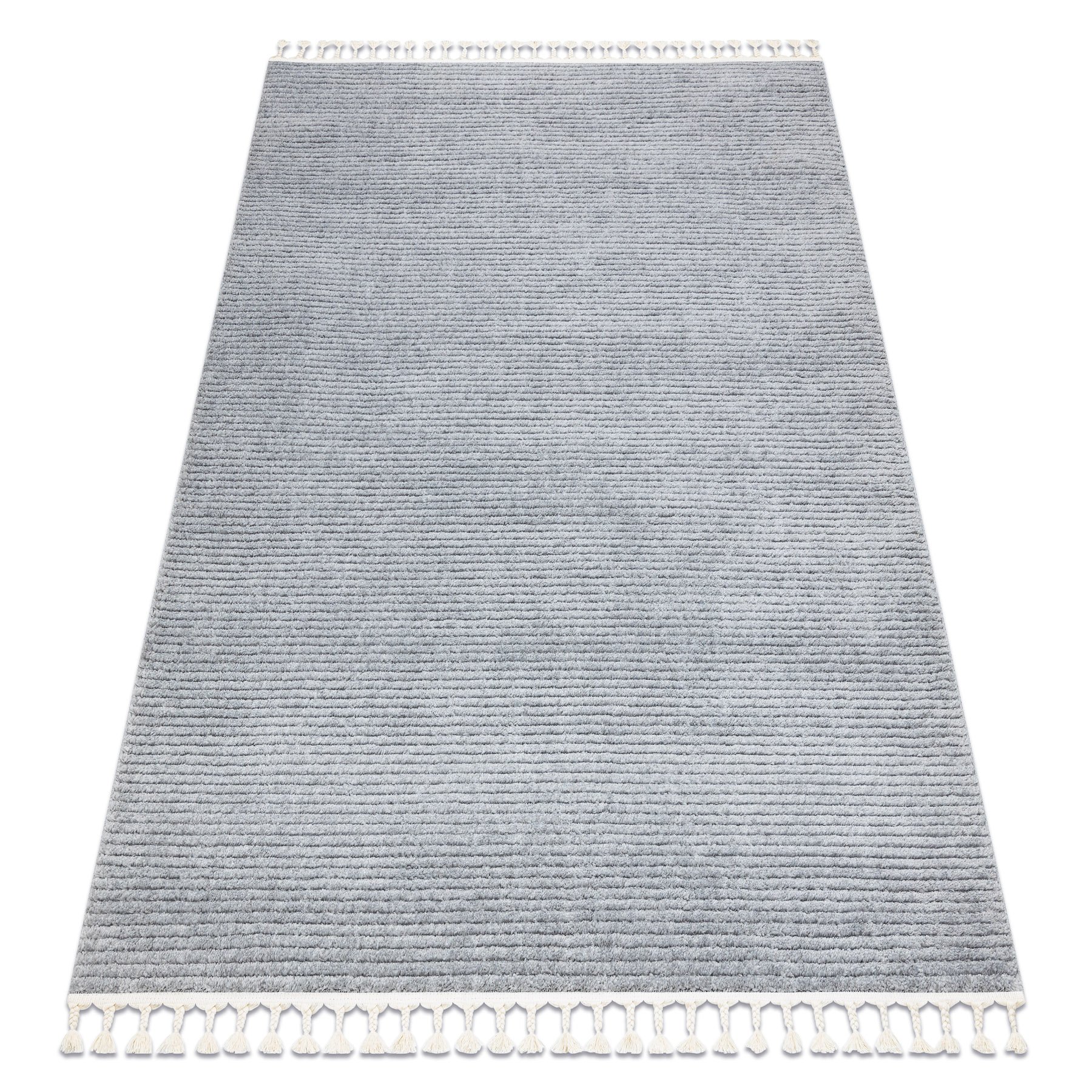Dywan SEVILLA PC00B paski, prążki Frędzle berberyjski marokański shaggy szary 160x220 cm