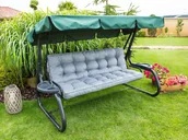 Poduszki ogrodowe - Poduszka Na Huśtawkę Pola, 140 X 105Cm, Popiel Ekolen - miniaturka - grafika 1