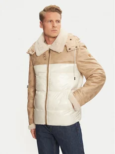 Guess Kurtka zimowa M4BL37 WGJL0 Beżowy Regular Fit - Kurtki męskie - miniaturka - grafika 1