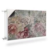 Dekoracje domu - OSŁONA Magnetyczna GRZEJNIKA Kwiaty Piwonie Beton Vintage 80cm x 60cm - miniaturka - grafika 1