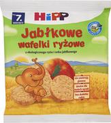 Przekąski dla dzieci - HiPP Jabłkowe wafelki ryżowe Bio 35g - miniaturka - grafika 1