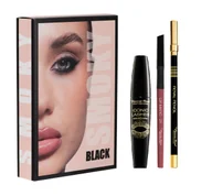Palety i zestawy do makijażu - Pierre Rene Smoky Black zestaw do makijażu kredka do oczu + konturówka + tusz do rzęs - miniaturka - grafika 1