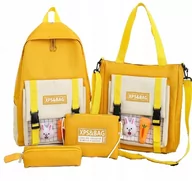 Plecaki szkolne i tornistry - Plecak szkolny dla dziewczynki żółty Inna marka - miniaturka - grafika 1