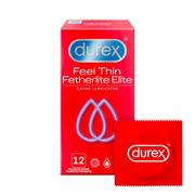 Prezerwatywy - Durex Feel Thin Fetherlite Elite Extra Lubricated 12 pack - miniaturka - grafika 1