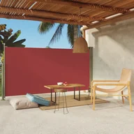Pawilony ogrodowe - vidaXL Wysuwana markiza boczna na taras, 160 x 300 cm, czerwona vidaXL - miniaturka - grafika 1