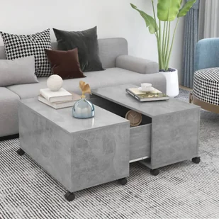 vidaXL vidaXL Stolik kawowy, szarość betonu, 75x75x38 cm, płyta wiórowa - Ławy i stoliki kawowe - miniaturka - grafika 1