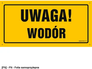 SIGNPROJECT OA190 - Uwaga wodór 600x300 - Tablice BHP - miniaturka - grafika 1