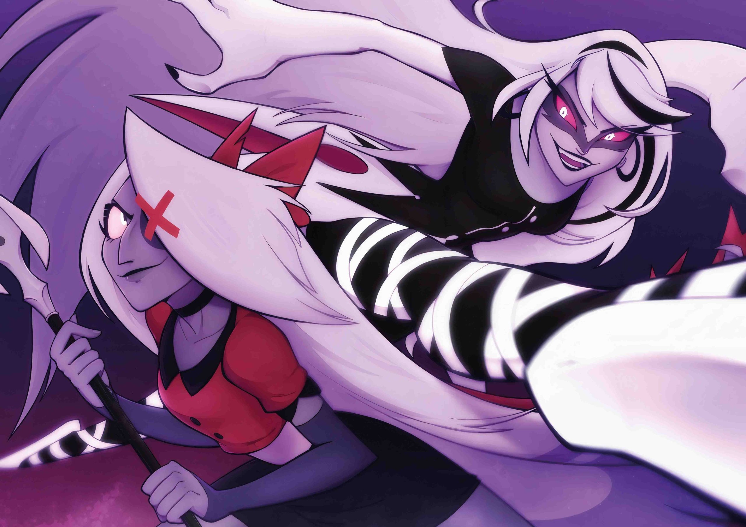 Plakat A1 Hazbin Hotel Carmilla i Vaggie
