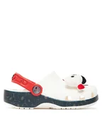 Buty dla chłopców - Crocs Klapki Classic Peanuts 21112 Biały - miniaturka - grafika 1