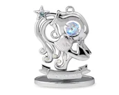 Figurki dekoracyjne - Crystocraft, miniaturka-figurka chromowana Swarovski ZNAK ZODIAKU/Wodnik, chrom - miniaturka - grafika 1