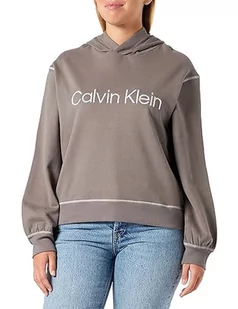 Calvin Klein Damska bluza z kapturem, Grafitowy szary, XS - Bluzy damskie - miniaturka - grafika 1