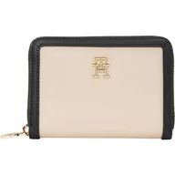 Portfele - Tommy Hilfiger Damskie portfele TH Essential S MED ZA CB, biała glina/czarna, jeden rozmiar, Biała glinka/czarna - miniaturka - grafika 1