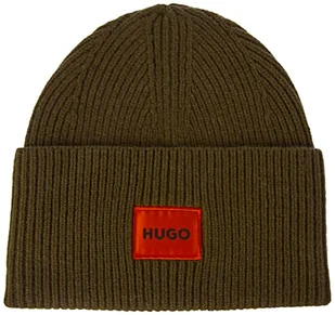 HUGO Męska czapka Xaff 5, Dark Green303, ONESI - Czapki damskie - miniaturka - grafika 1