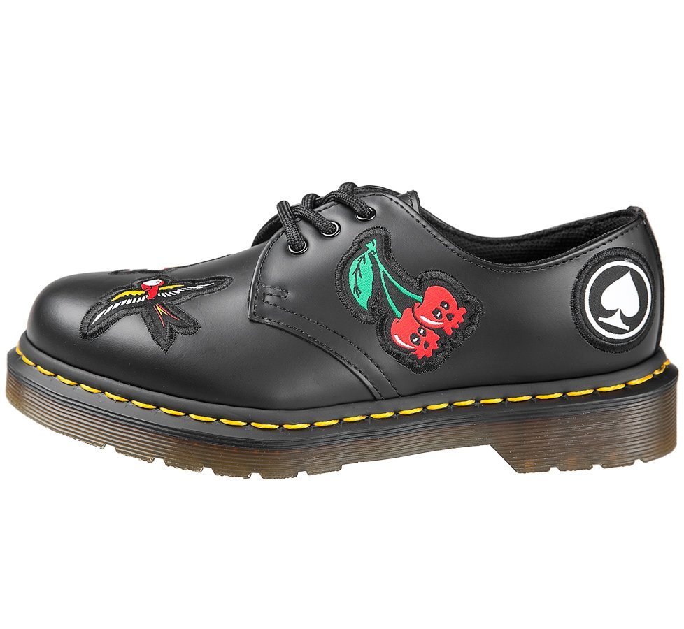 glany DR.MARTENS - DM 1461 PATCH BLACK SMOOTH (DM24435001)-36