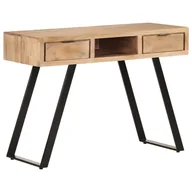 Biurka - VidaXL Biurko, 110x50x75 cm, drewno akacjowe z naturalną krawędzią 323523 VidaXL - miniaturka - grafika 1