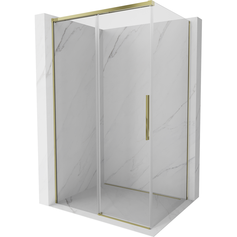 Mexen Rox kabina prysznicowa rozsuwana 90 x 80 cm, transparent, złota - 8C2-090-080-50-00