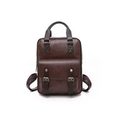 Plecaki szkolne i tornistry - PLECAK Z ZAPIĘCIAMI - Brązowy PL118BR - miniaturka - grafika 1