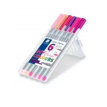 Staedtler-Triplus Staedtler Triplus Fineliner 334 SB10 cienkopisy, Flamingo 6 szt. 334 SB6CS6 - Flamastry - miniaturka - grafika 1