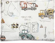 Kołdry i poduszki dla dzieci - Płaska poduszka bawełniana dla dzieci 35x45cm - Plac Budowy - miniaturka - grafika 1
