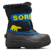 Buty dla chłopców - Śniegowce Sorel Childrens Snow Commander™ BootNC5190-001 Czarny - miniaturka - grafika 1
