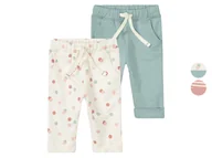 Spodenki dla niemowląt - lupilu® Spodnie niemowlęce dla dziewczynki z bawełny organicznej, 2 pary - miniaturka - grafika 1