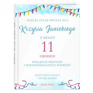 Atlas geograficzny z nadrukiem dla chłopca na urodziny - Atlasy i mapy - miniaturka - grafika 1
