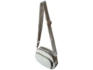 Torebki damskie - Torebka Damska Pikowana, Mała Listonoszka Na Ramię Beżowa, Miejska - miniaturka - grafika 1