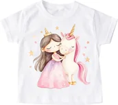 Koszulki dla dziewczynek - koszulka dla dziewczynki z księżniczką księżniczka3 - miniaturka - grafika 1